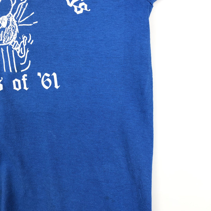 1980'S Miller Print T-Shirt, Made in USA, Men's Size M (Equivalent), Vintage polyester blue type Vintage Second Hand