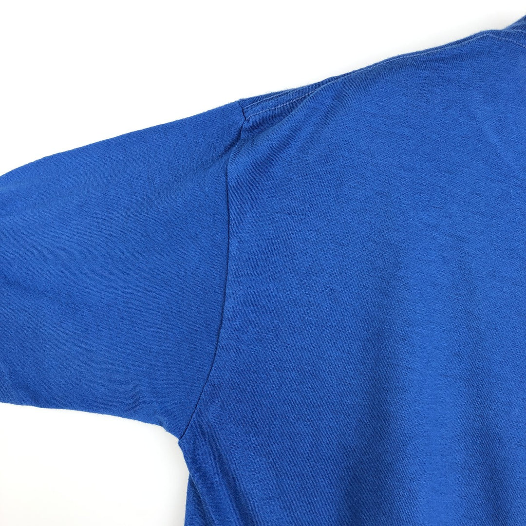 1980'S Miller Print T-Shirt, Made in USA, Men's Size M (Equivalent), Vintage polyester blue type Vintage Second Hand