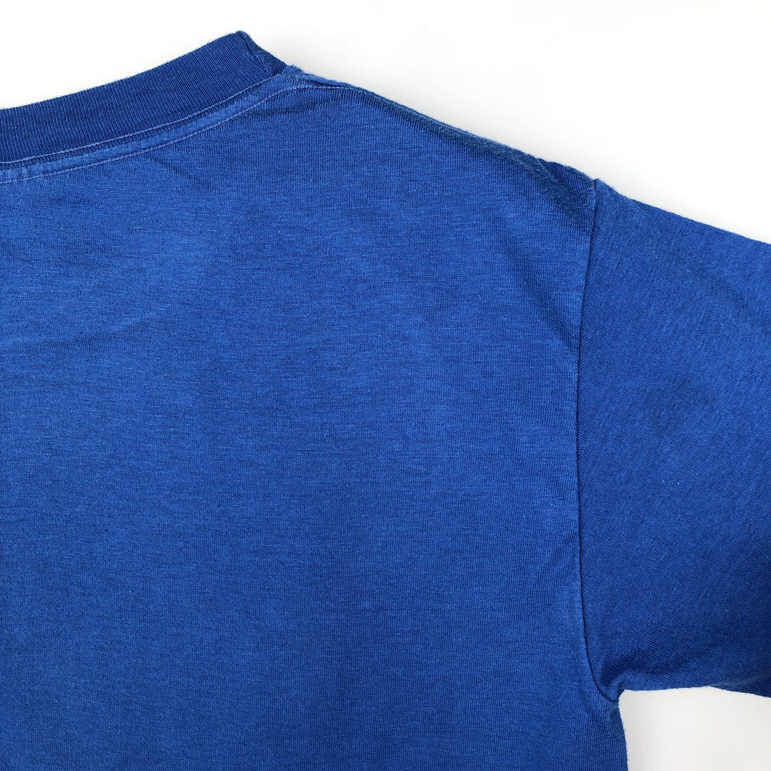 1980'S Miller Print T-Shirt, Made in USA, Men's Size M (Equivalent), Vintage polyester blue type Vintage Second Hand