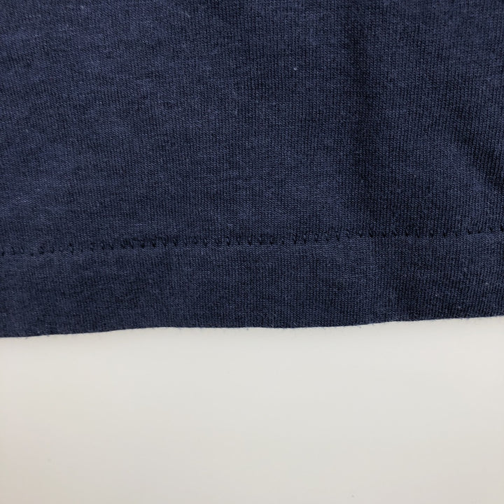 90'S SCREEN STARS College T-shirt, Made in USA, Men's L size, Vintage cotton navy blue type Vintage Second Hand