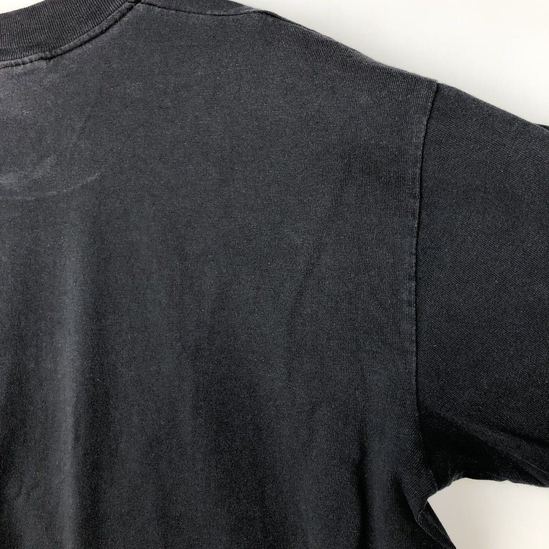 80s-90'S Stedman Print T-Shirt, Made in USA, Men's Size L (Equivalent), Vintage cotton black type Vintage Second Hand