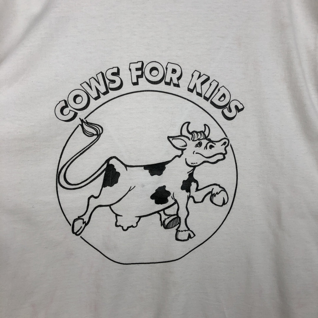 90'S SCREEN STARS printed T-shirt, made in Canada, men's XL size, vintage cotton white type Vintage Second Hand