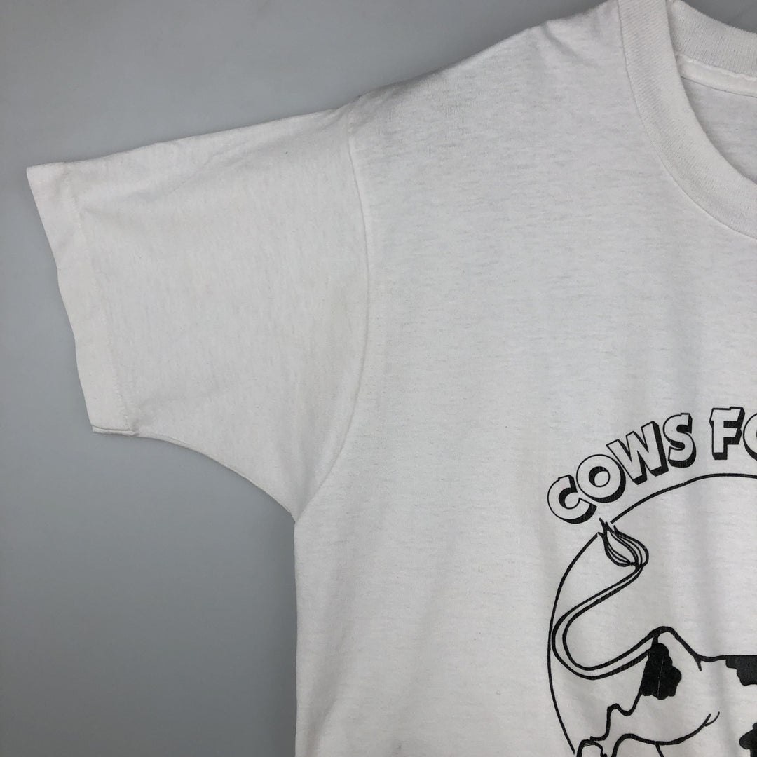 90'S SCREEN STARS printed T-shirt, made in Canada, men's XL size, vintage cotton white type Vintage Second Hand