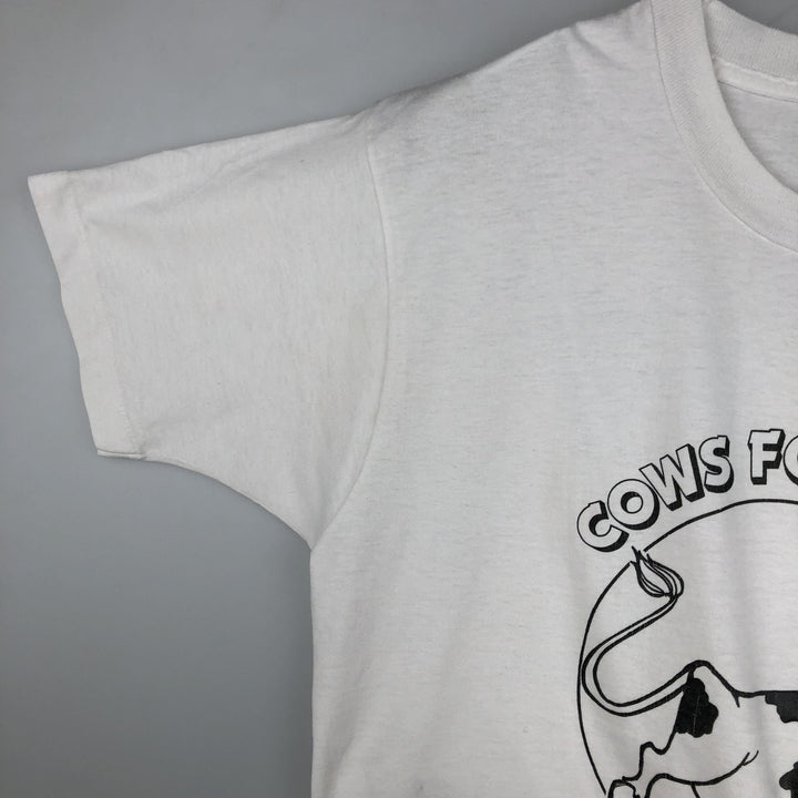 90'S SCREEN STARS printed T-shirt, made in Canada, men's XL size, vintage cotton white type Vintage Second Hand