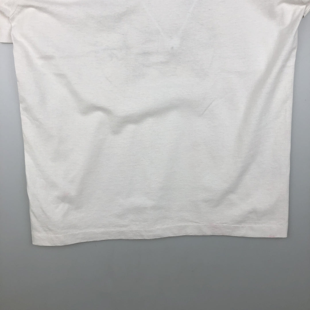 90'S SCREEN STARS printed T-shirt, made in Canada, men's XL size, vintage cotton white type Vintage Second Hand