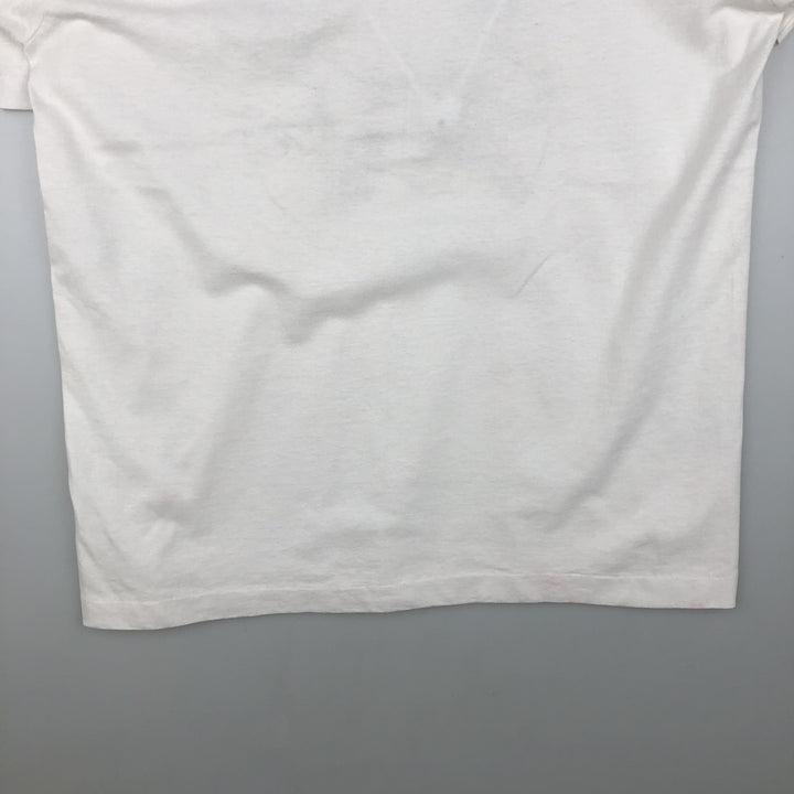 90'S SCREEN STARS printed T-shirt, made in Canada, men's XL size, vintage cotton white type Vintage Second Hand
