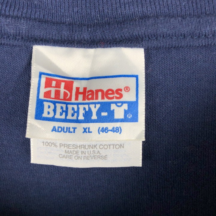 90'S Hanes BEEFY-T WGBH NOVA TV program advertising T-shirt, Made in USA, Men's XL equivalent. cotton navy blue type Vintage Second Hand