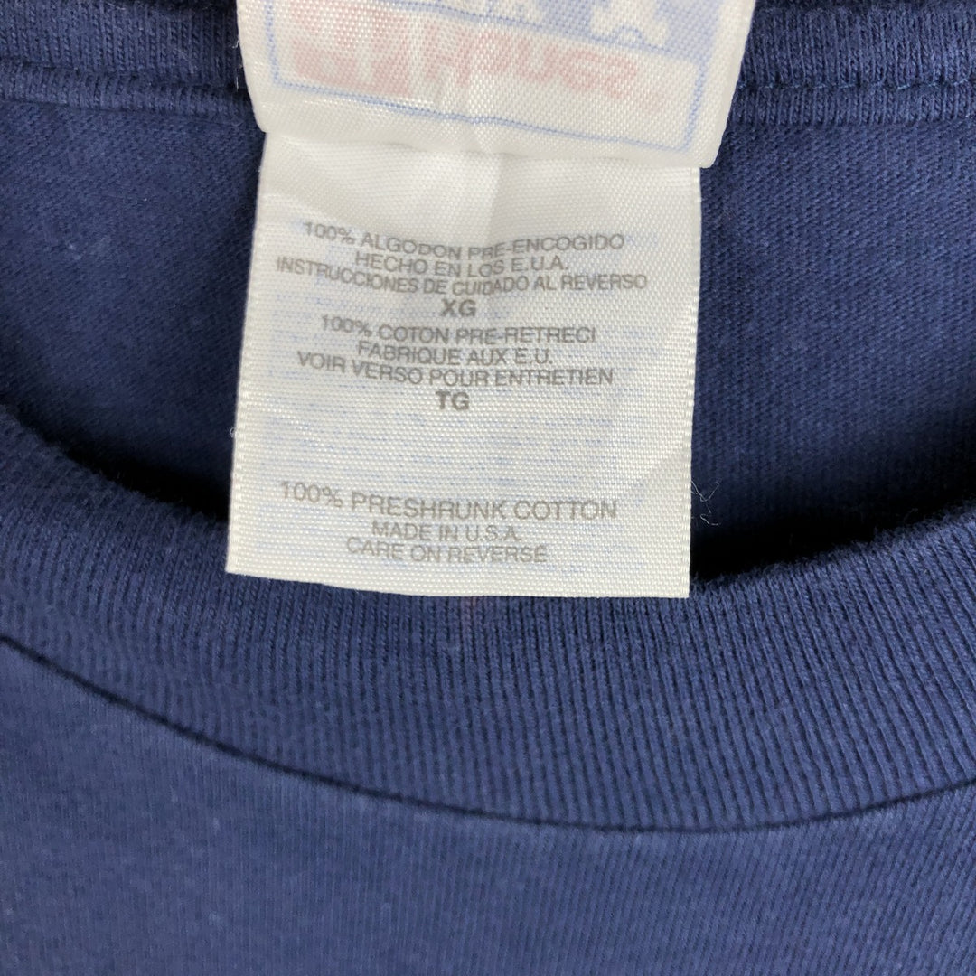 90'S Hanes BEEFY-T WGBH NOVA TV program advertising T-shirt, Made in USA, Men's XL equivalent. cotton navy blue type Vintage Second Hand