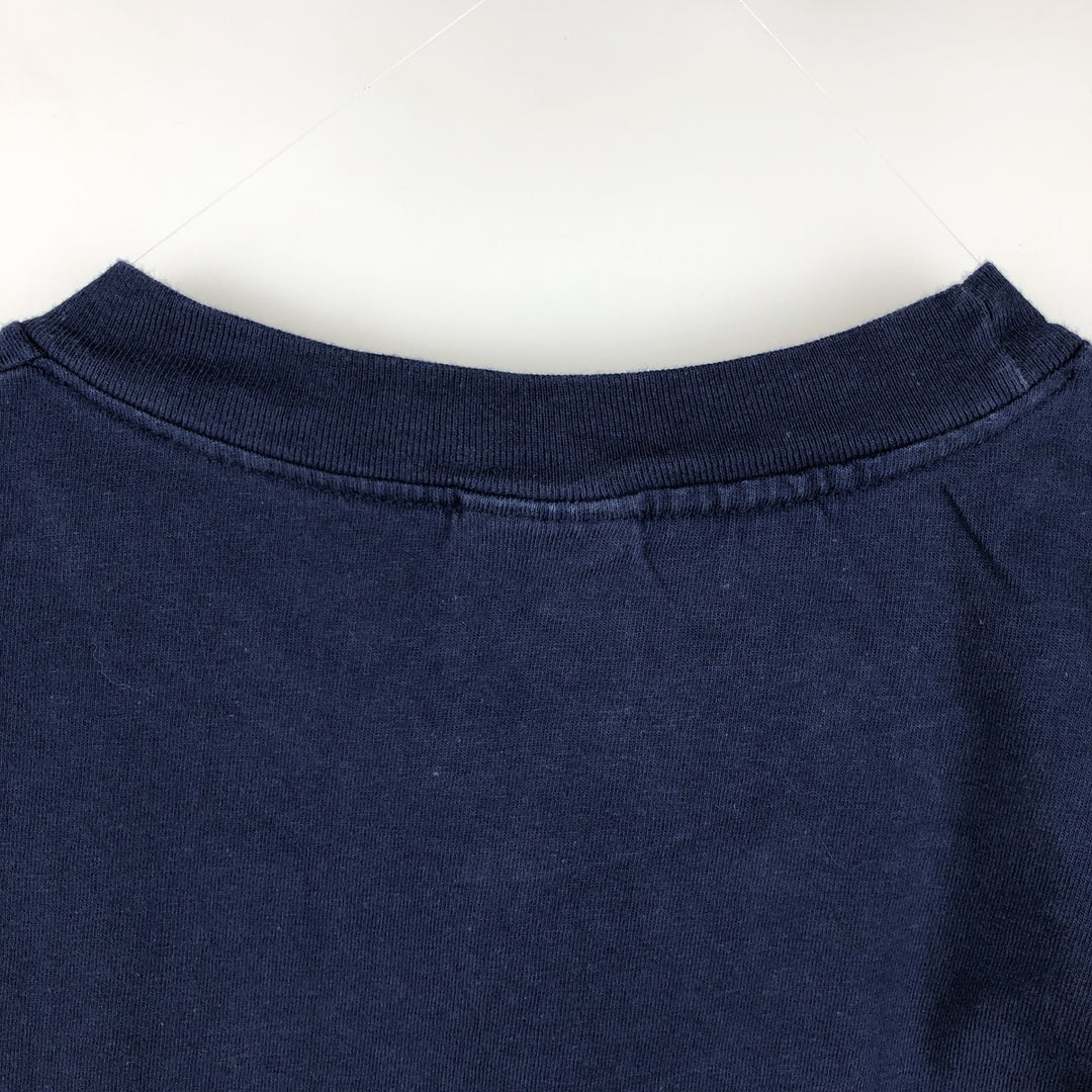 90'S Hanes BEEFY-T WGBH NOVA TV program advertising T-shirt, Made in USA, Men's XL equivalent. cotton navy blue type Vintage Second Hand