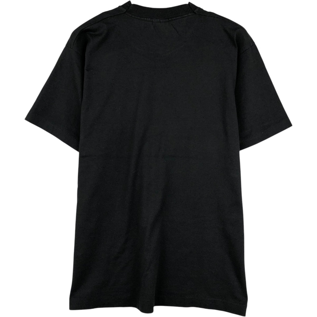 80'S SCREEN STARS Message Print T-Shirt Made in USA Men's L Size Vintage cotton black type Vintage Second Hand
