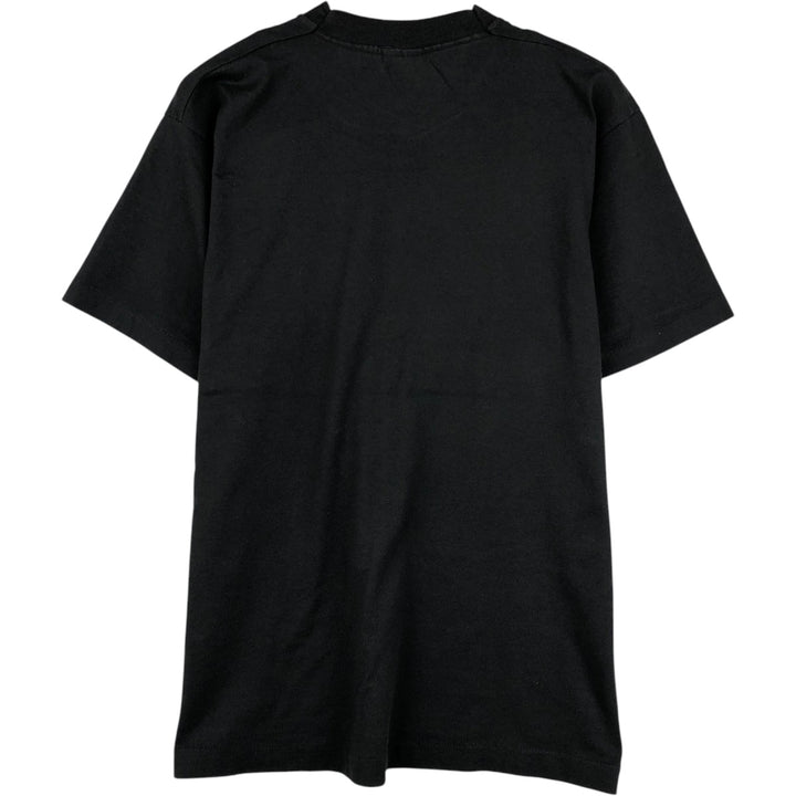 80'S SCREEN STARS Message Print T-Shirt Made in USA Men's L Size Vintage cotton black type Vintage Second Hand