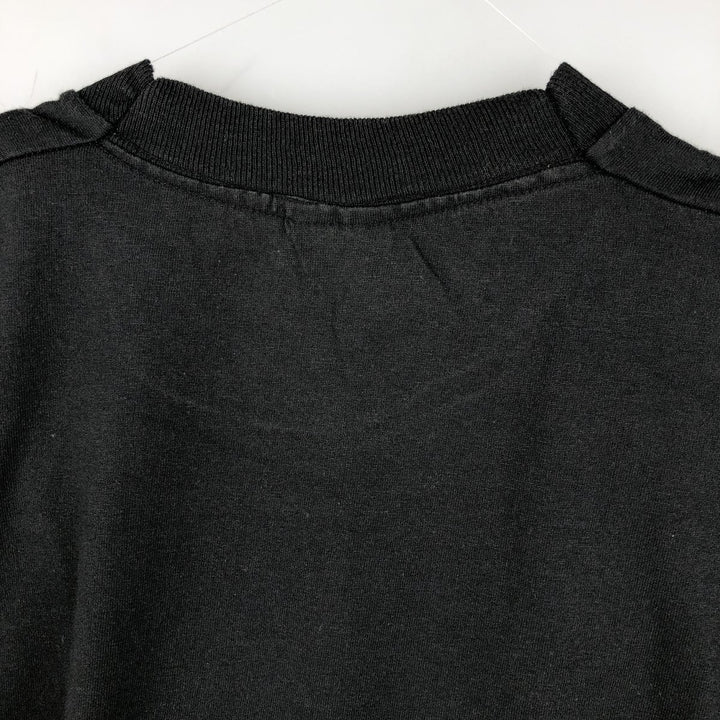 80'S SCREEN STARS Message Print T-Shirt Made in USA Men's L Size Vintage cotton black type Vintage Second Hand