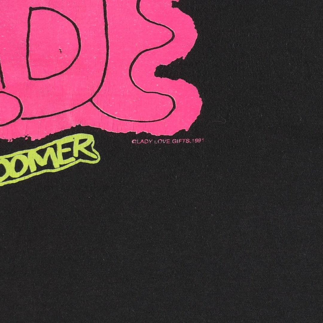 90'S Vintage Printed T-Shirt, Men's Size L unclear black type Vintage Second Hand