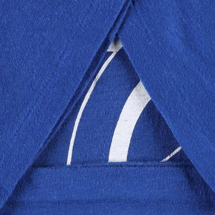 80'S Stedman Advertising T-Shirt, Made in USA, Men's XL equivalent, Vintage cotton blue type Vintage Second Hand