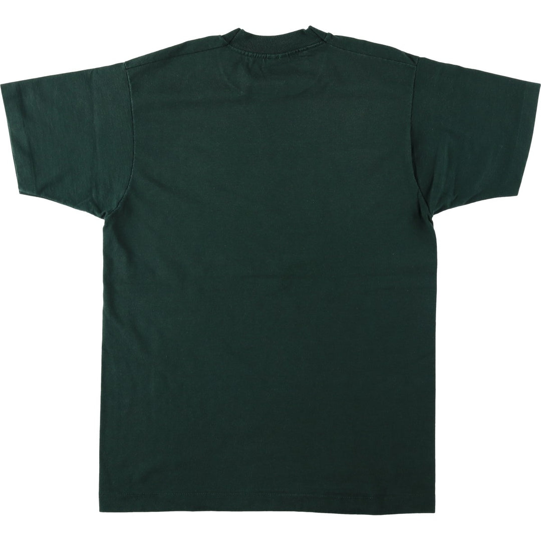 90'S Fruit of the Loom Best Printed T-shirt, Made in USA, Men's L size, Vintage cotton green type Vintage Second Hand