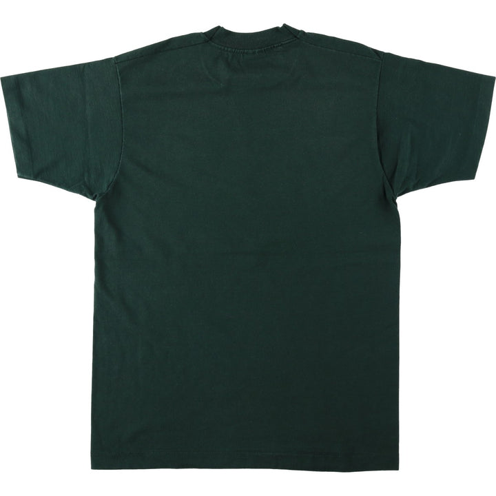 90'S Fruit of the Loom Best Printed T-shirt, Made in USA, Men's L size, Vintage cotton green type Vintage Second Hand
