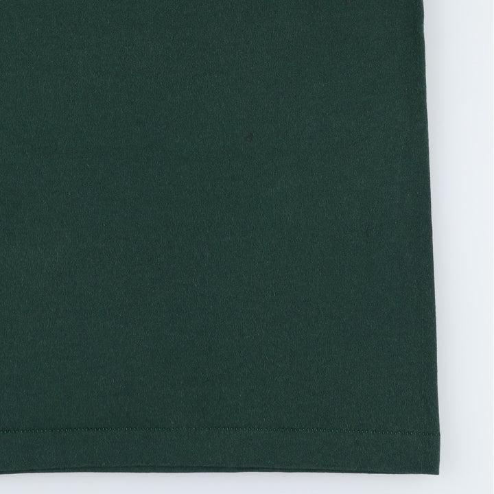 90'S Fruit of the Loom Best Printed T-shirt, Made in USA, Men's L size, Vintage cotton green type Vintage Second Hand
