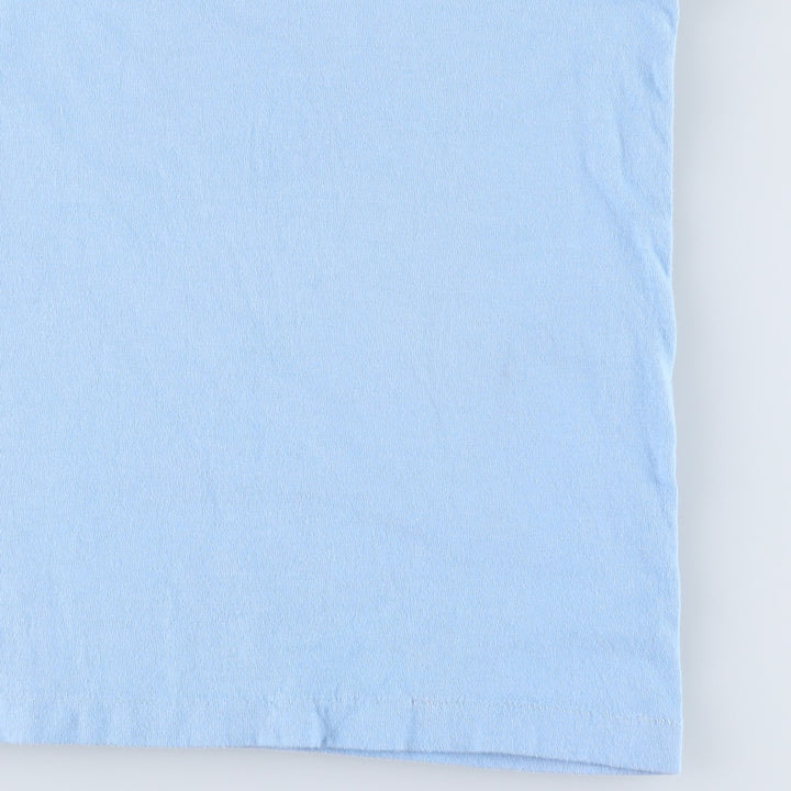 90'S Hanes BEEFY-T Printed T-shirt Made in USA Men's XL Vintage cotton Blue type light blue Vintage Second Hand