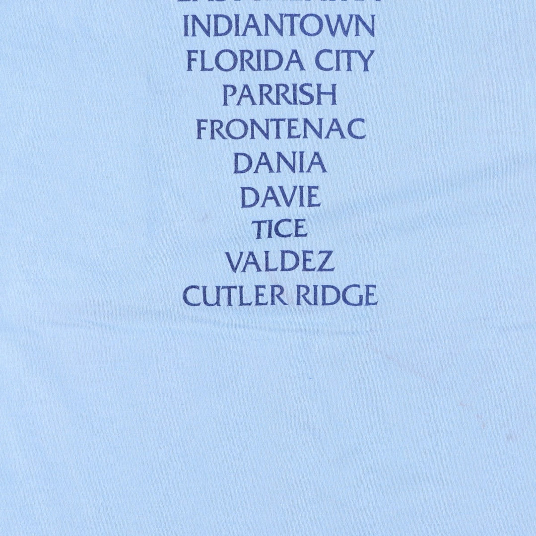 90'S Hanes BEEFY-T Printed T-shirt Made in USA Men's XL Vintage cotton Blue type light blue Vintage Second Hand