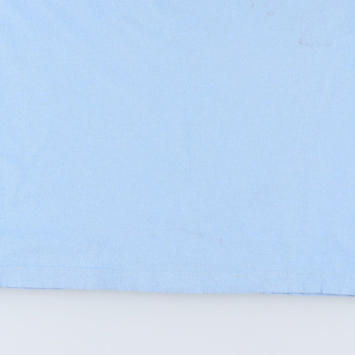 90'S Hanes BEEFY-T Printed T-shirt Made in USA Men's XL Vintage cotton Blue type light blue Vintage Second Hand