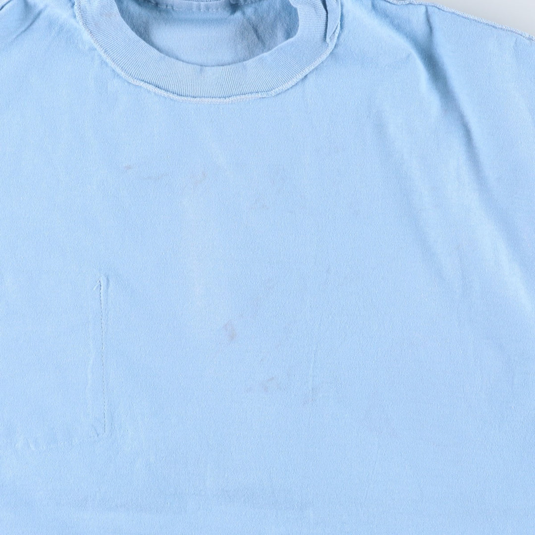90'S Hanes BEEFY-T Printed T-shirt Made in USA Men's XL Vintage cotton Blue type light blue Vintage Second Hand