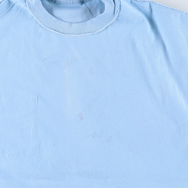 90'S Hanes BEEFY-T Printed T-shirt Made in USA Men's XL Vintage cotton Blue type light blue Vintage Second Hand