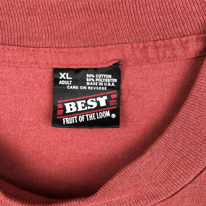 90'S Fruit of the Loom KNUJ-FM Advertising T-Shirt, Made in USA, Men's XL equivalent, Vintage cotton red type Vintage Second Hand