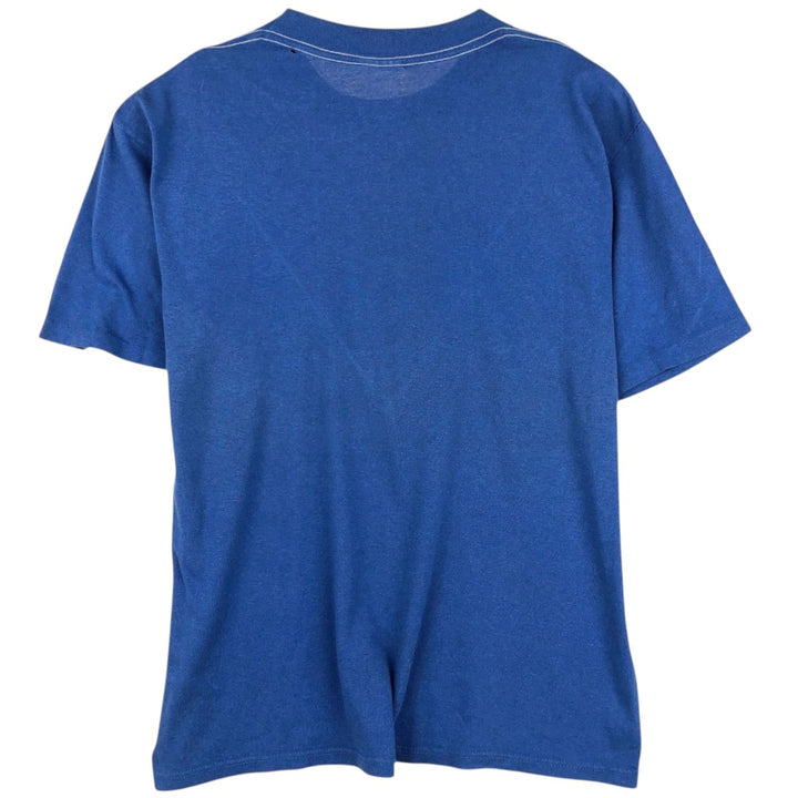 80'S Miller Print T-Shirt, Made in USA, Men's XL equivalent, Vintage polyester blue type Vintage Second Hand