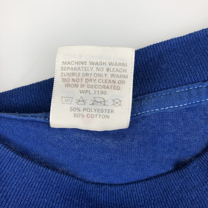 80'S Miller Print T-Shirt, Made in USA, Men's XL equivalent, Vintage polyester blue type Vintage Second Hand