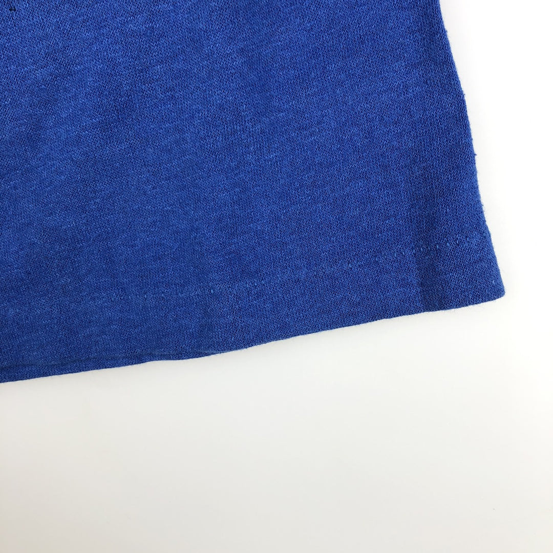 80'S Miller Print T-Shirt, Made in USA, Men's XL equivalent, Vintage polyester blue type Vintage Second Hand