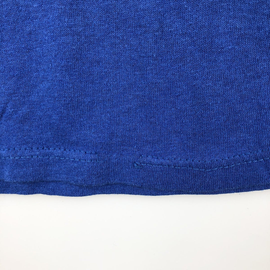 80'S Miller Print T-Shirt, Made in USA, Men's XL equivalent, Vintage polyester blue type Vintage Second Hand