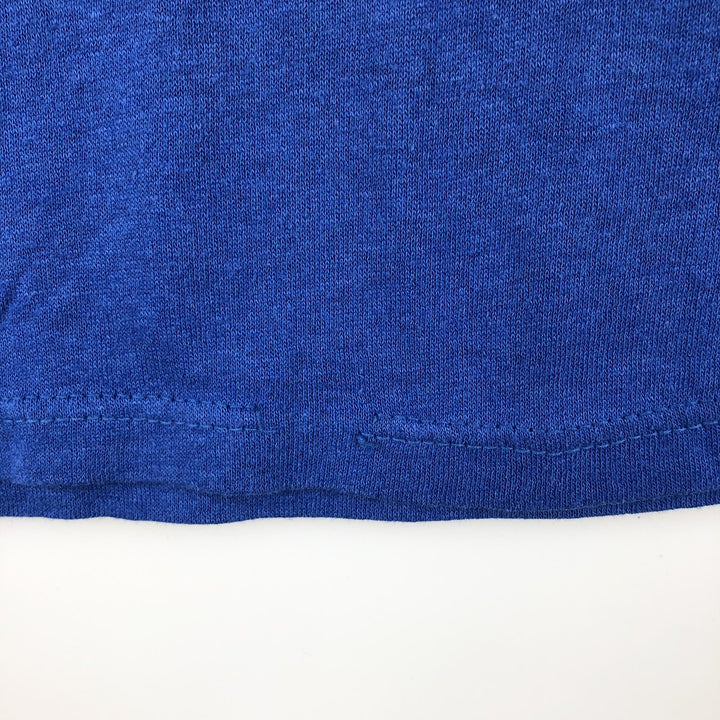 80'S Miller Print T-Shirt, Made in USA, Men's XL equivalent, Vintage polyester blue type Vintage Second Hand