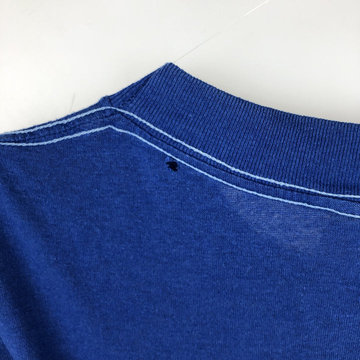 80'S Miller Print T-Shirt, Made in USA, Men's XL equivalent, Vintage polyester blue type Vintage Second Hand