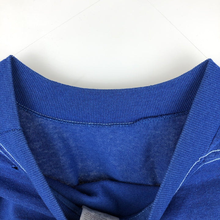 80'S Miller Print T-Shirt, Made in USA, Men's XL equivalent, Vintage polyester blue type Vintage Second Hand