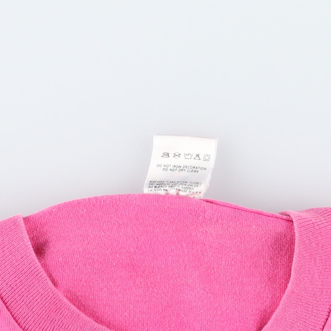 90'S Fruit of the Loom Jeppesen Sanderson Advertising T-Shirt, Made in USA, Men's Size L (approx.), Vintage cotton pink type Vintage Second Hand