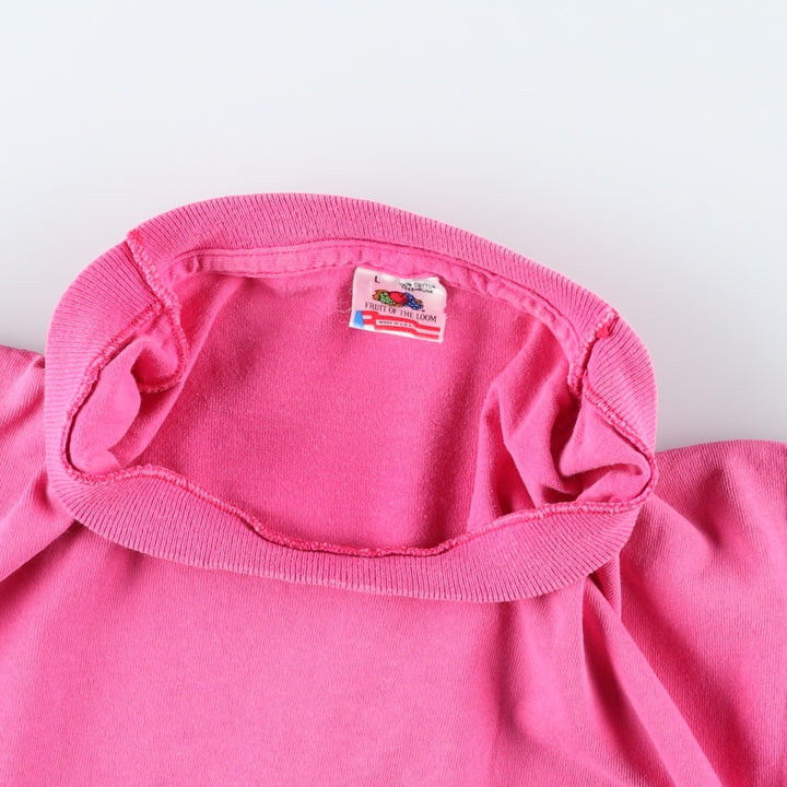 90'S Fruit of the Loom Jeppesen Sanderson Advertising T-Shirt, Made in USA, Men's Size L (approx.), Vintage cotton pink type Vintage Second Hand