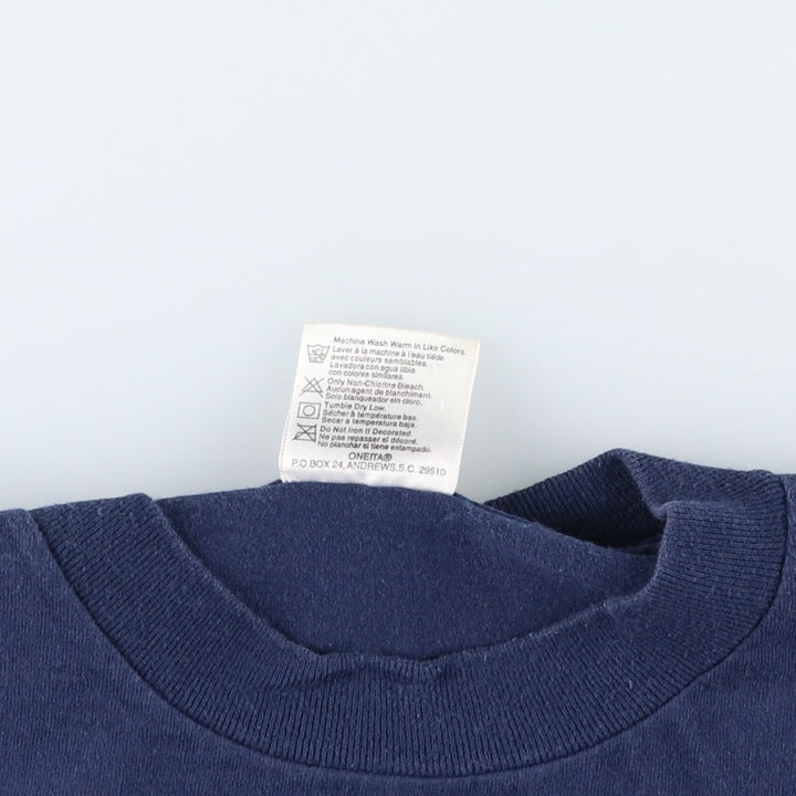90'S ONEITA Colonial Williamsburg Print T-Shirt, Made in USA, Men's Size M (Equivalent), Vintage cotton navy blue type Vintage Second Hand