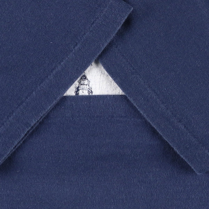 90'S ONEITA Colonial Williamsburg Print T-Shirt, Made in USA, Men's Size M (Equivalent), Vintage cotton navy blue type Vintage Second Hand