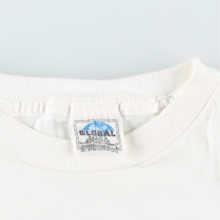 90'S GLOBAL Youth Active in Youth '98 Print T-Shirt, Men's Size L (Equivalent), Vintage cotton white type Vintage Second Hand
