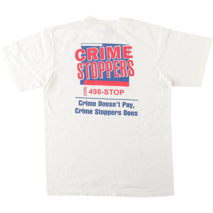 90s-00'S Anvil printed T-shirt, men's size M (approx.) cotton white type Vintage Second Hand