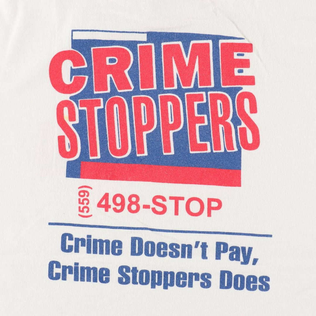 90s-00'S Anvil printed T-shirt, men's size M (approx.) cotton white type Vintage Second Hand