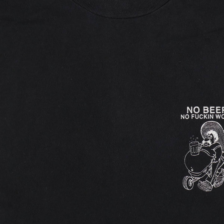 2000'S 707 Message Print T-Shirt, Men's XL (approx.) cotton black type Vintage Second Hand