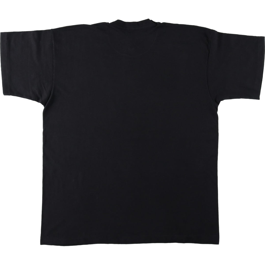 90'S Fruit of the Loom printed T-shirt, made in the USA, men's XL size, vintage cotton black type Vintage Second Hand