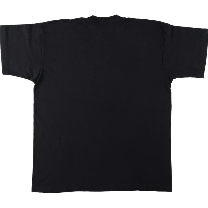 90'S Fruit of the Loom printed T-shirt, made in the USA, men's XL size, vintage cotton black type Vintage Second Hand