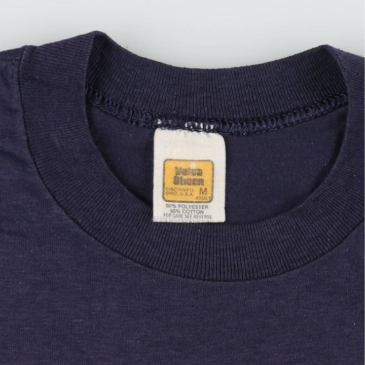 80'S Velva Sheen Penn State College T-shirt, Men's Size M (approx.), Vintage polyester navy blue type Vintage Second Hand