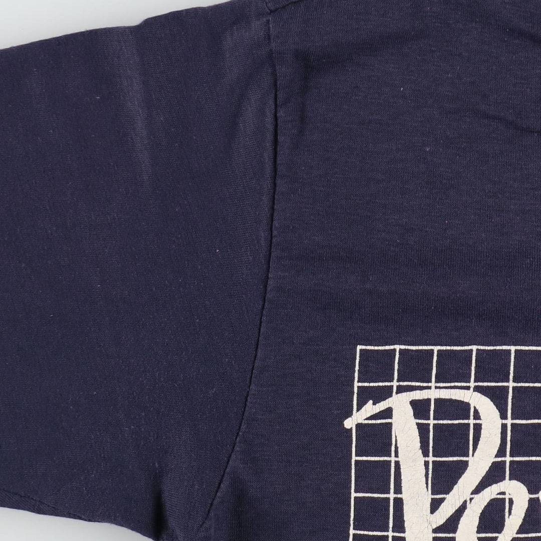 80'S Velva Sheen Penn State College T-shirt, Men's Size M (approx.), Vintage polyester navy blue type Vintage Second Hand