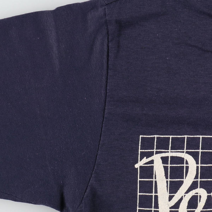 80'S Velva Sheen Penn State College T-shirt, Men's Size M (approx.), Vintage polyester navy blue type Vintage Second Hand