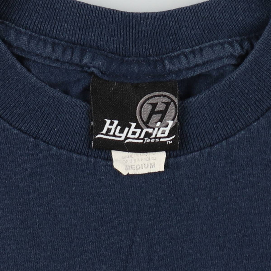 2000'S Hybrid CHUCK NORRIS Print T-Shirt (Men's Size M) cotton navy blue type Vintage Second Hand