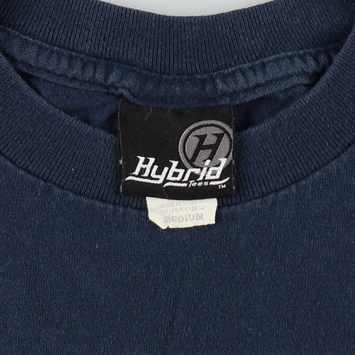 2000'S Hybrid CHUCK NORRIS Print T-Shirt (Men's Size M) cotton navy blue type Vintage Second Hand