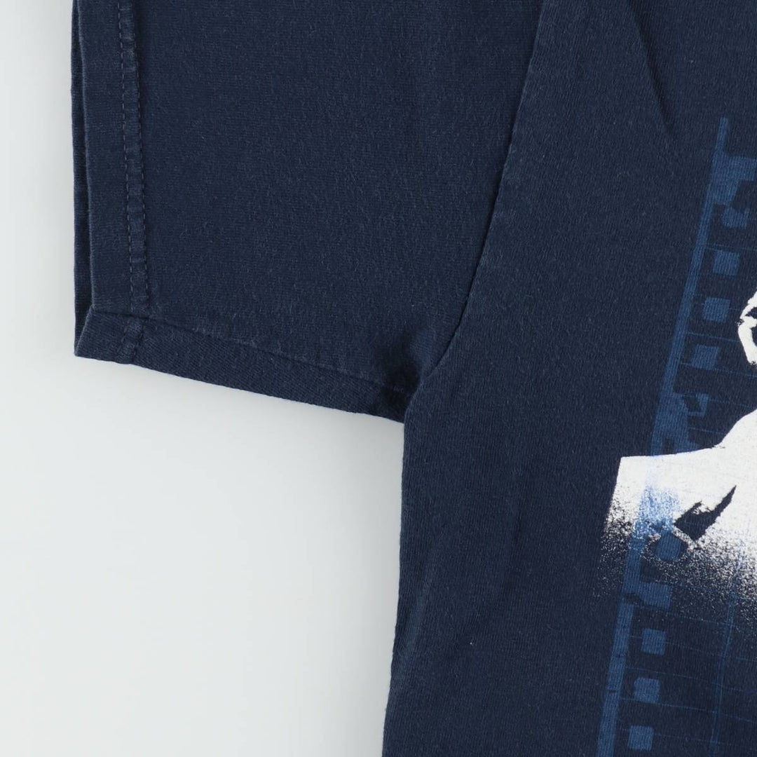 2000'S Hybrid CHUCK NORRIS Print T-Shirt (Men's Size M) cotton navy blue type Vintage Second Hand
